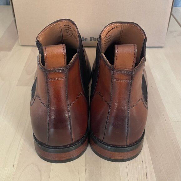 Vintage Foundry Co. Men's Brown Cognac Darwin Chelsea Boot size 10.5 NEW IN BOX - Picture 4 of 7
